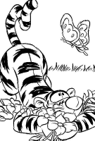 A coloring page of winnie the pooh - tigger